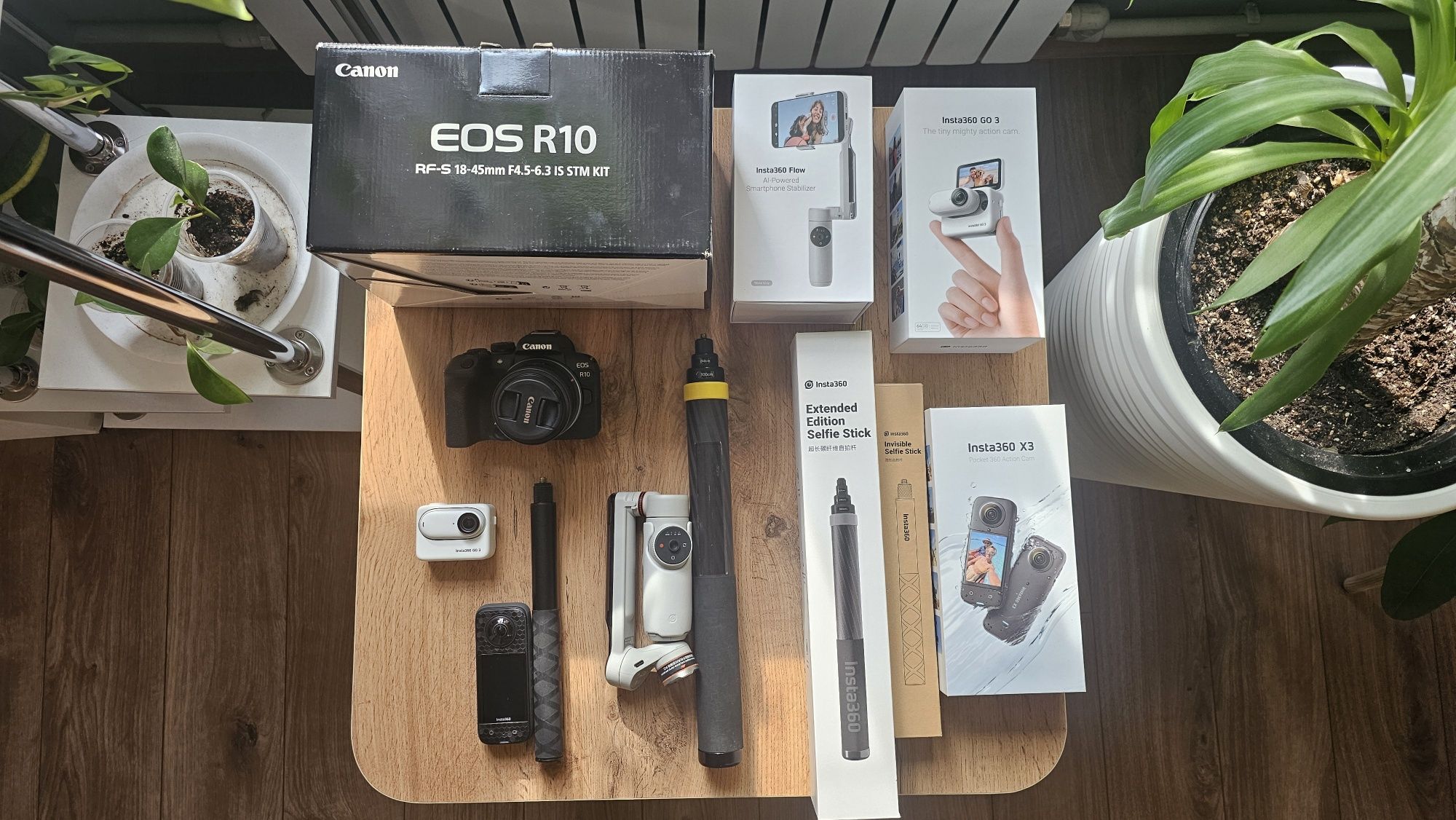 НАБОР - CanonR10, Insta360X3, Insta360go3, Insta360flow + доп.комлект