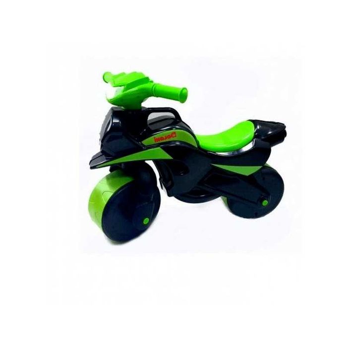 Motocicleta Ride-on de curse cu sunete si lumini, negru cu verde