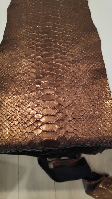 Piele naturala de Piton, culoare bronz
