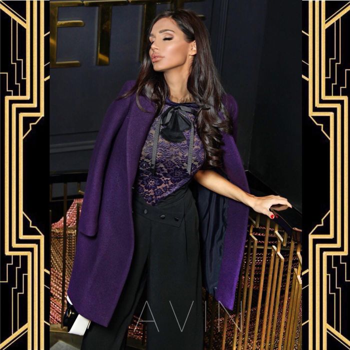 Лилаво дантелено боди на Авин Avin