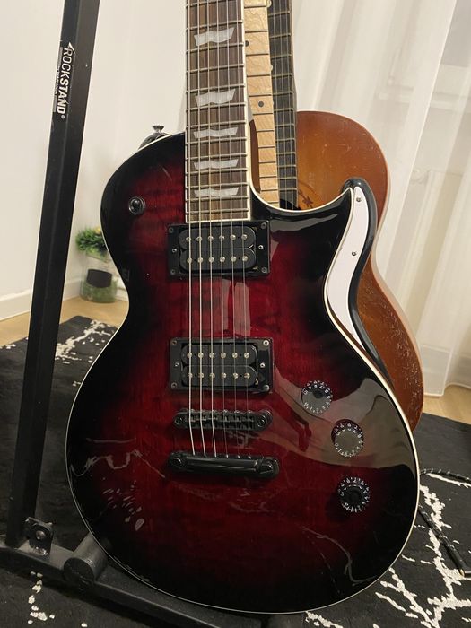 chitara electrica esp ltd ec-256 qm black cherry