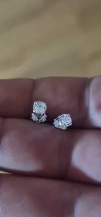 Cercei aur 18 k cu diamante