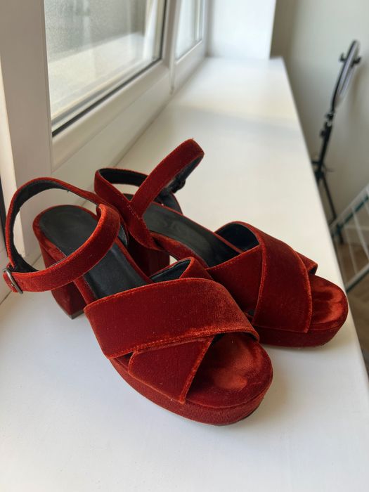 Туфли велюр и кожа