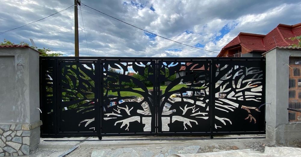 Porti Fier  Vopsire Electrostatică Gard Balustradă Personalizate