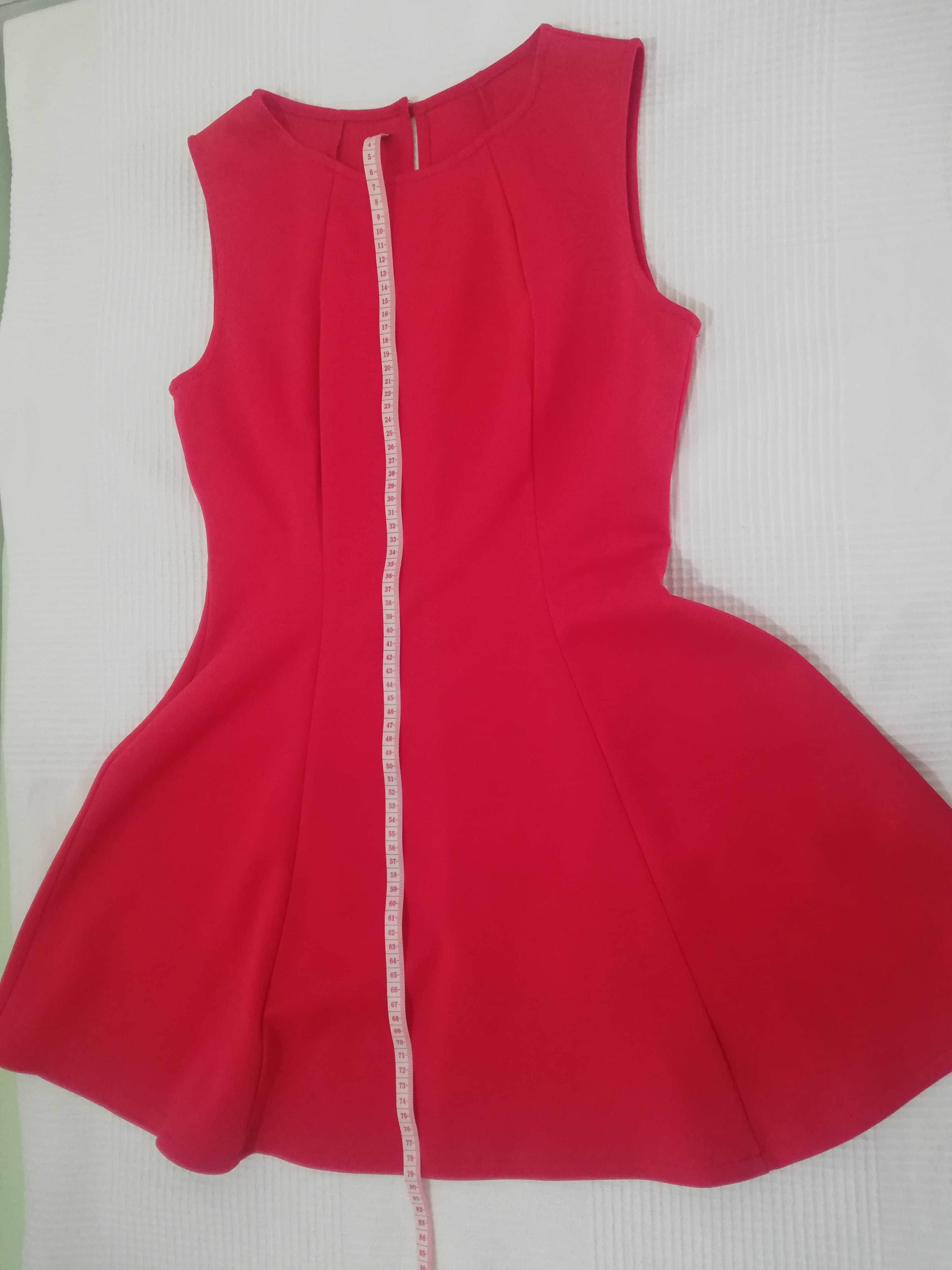 Rochie roșie, nouă, mărimea M, stil skater/cloche