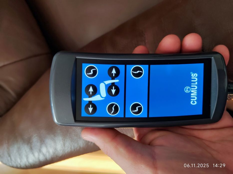 Fotoliu extensibil piele naturală cu telecomanda