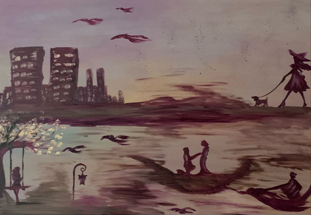 Картина сюжетная интерьерная 80*50