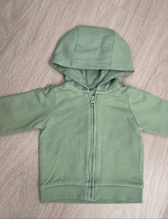 Set lot pulovere hanorac cu gluga, bebe baiat, H&M, marimi 50 si 56