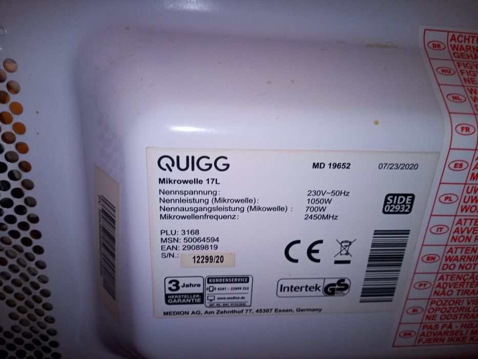 Cuptor cu microunde și storcător fructe