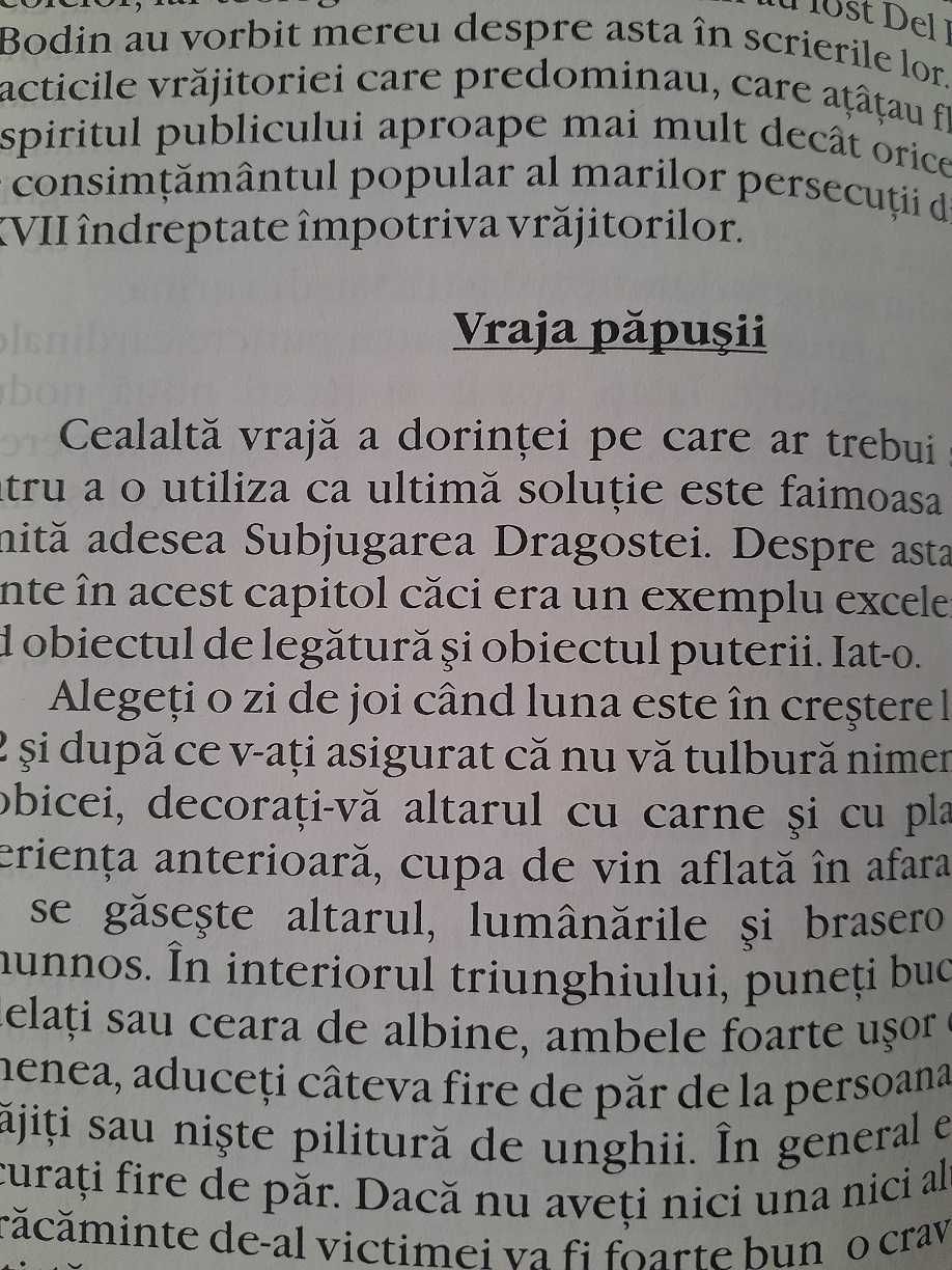 RARA,CARTE DE VRAJI,Puterile magice ale vrajitoriei,ritualuri,descante