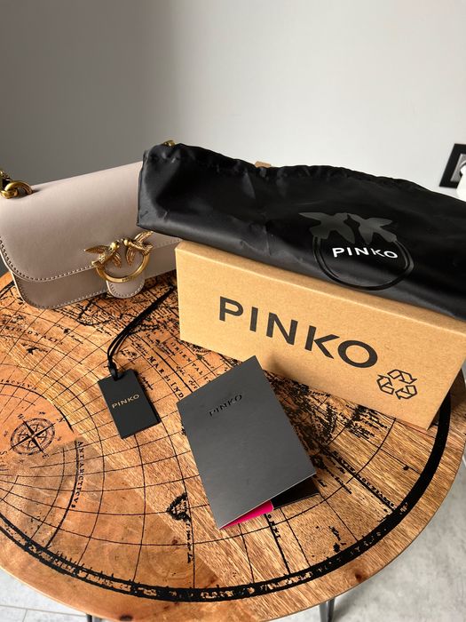 Чанта Pinko Love Bell Mini сиво