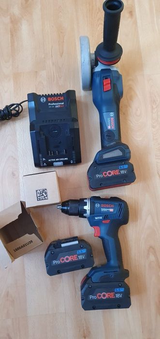 ,Bosch GSR 18V-55,Bosch GWS 18V-15SC,filetanta și polizor 18V