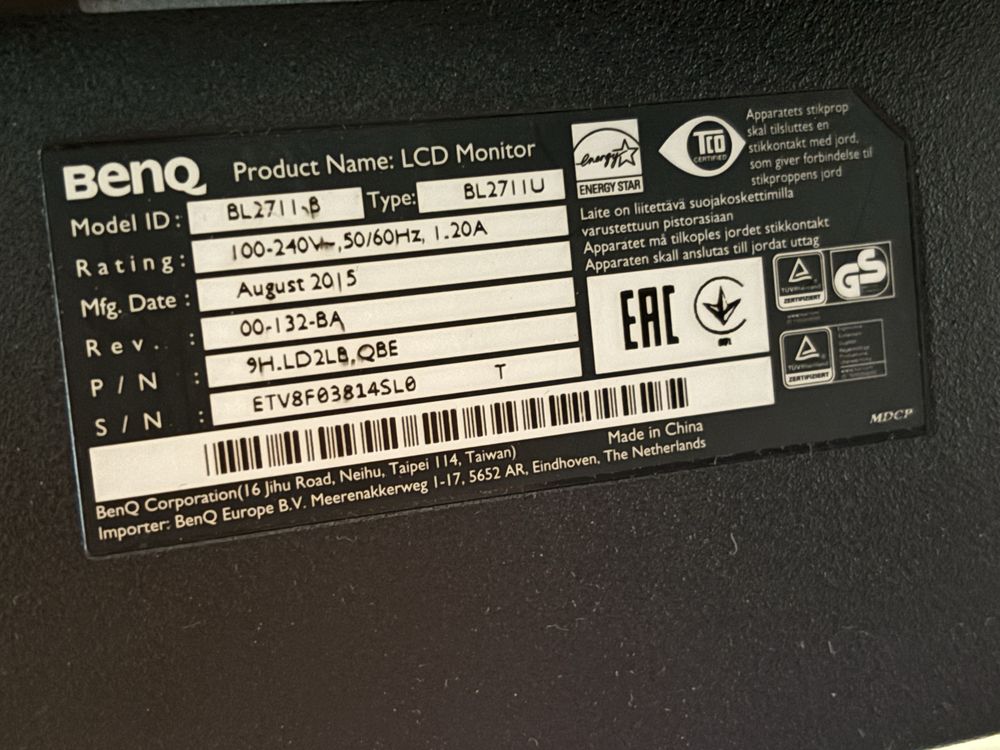 Monitor LED IPS BenQ 28" BL2711U, 4K, 100 sRGB, DP, Hmdi, DVI-DL, 4ms
