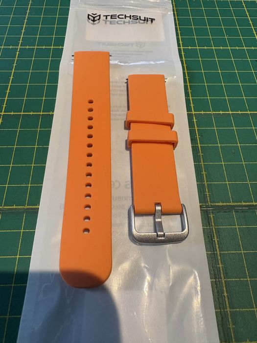 Curea Ceas Cauciuc Techsuit 20mm - Portocaliu