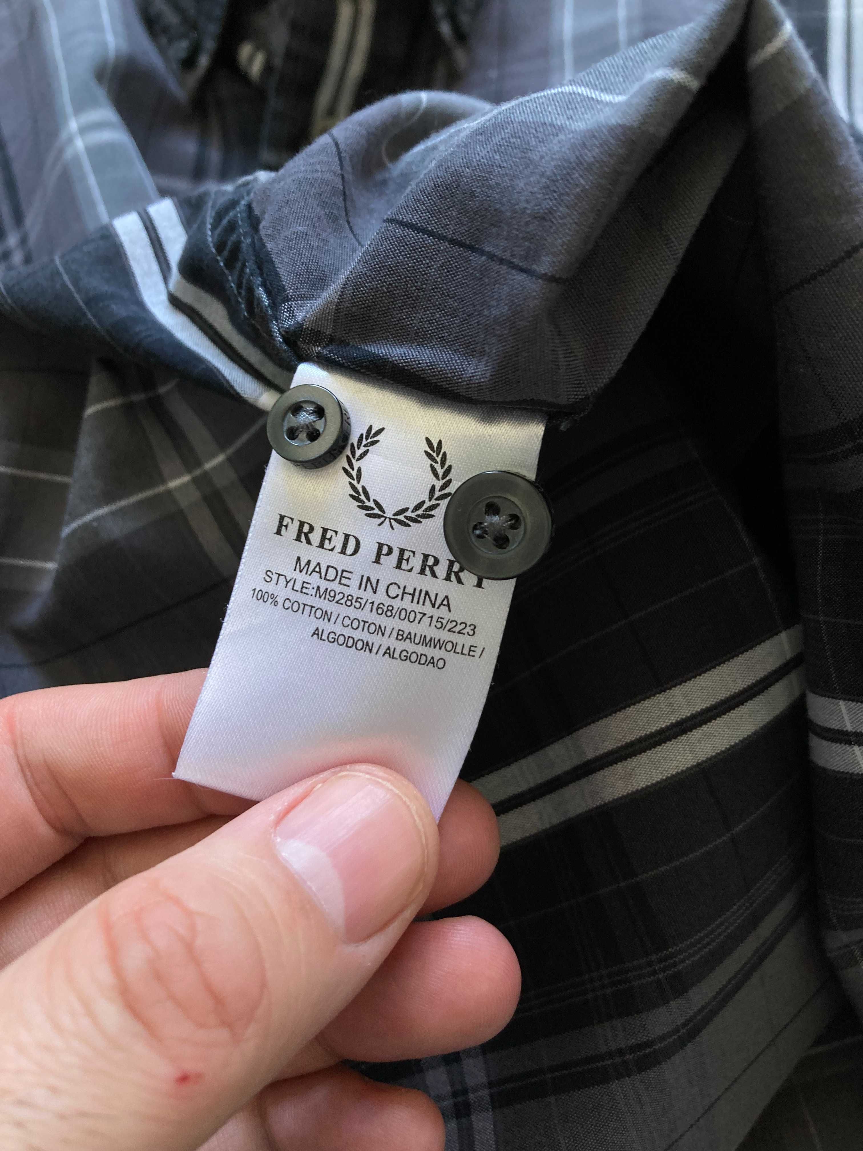 Фред Пери Fred Perry мъжка сива риза размер L