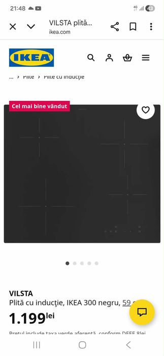 Plita inductie  Ikea