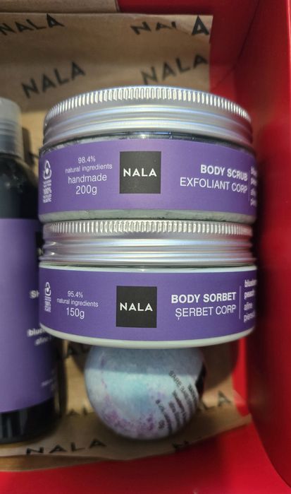 Set Produse de îngrijire Nala Exfoliant corp, Șerbet corp, Gel de duș