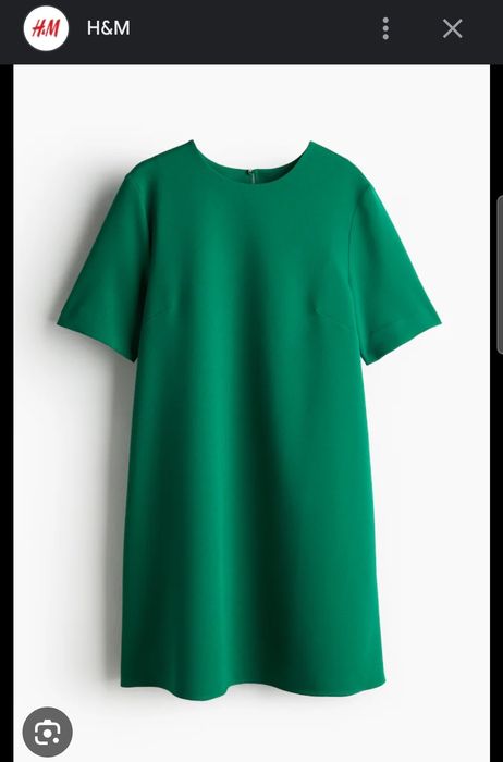 Rochie A-line, verde smarald, H&M