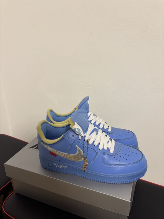 Nike Air Force 1- Albastru/Swoosh arginitu-Marimea 40.5