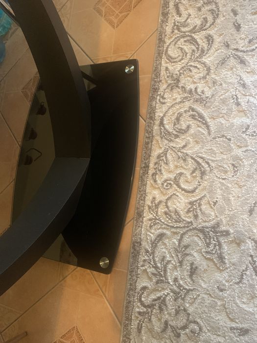 Masa sticla Halmar Anton cu cadru de otel 140/80/75