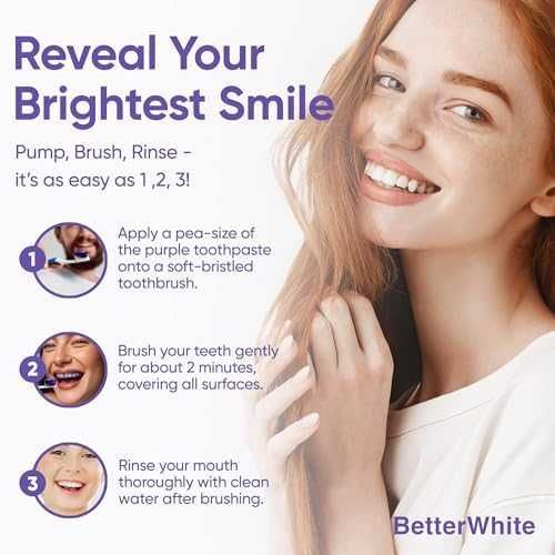 Нова Избелваща паста за зъби с лилав коректор и свеж дъх 30ml Хигиена