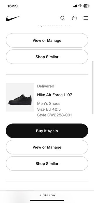 URGENT Nike Air force 1 low triple black