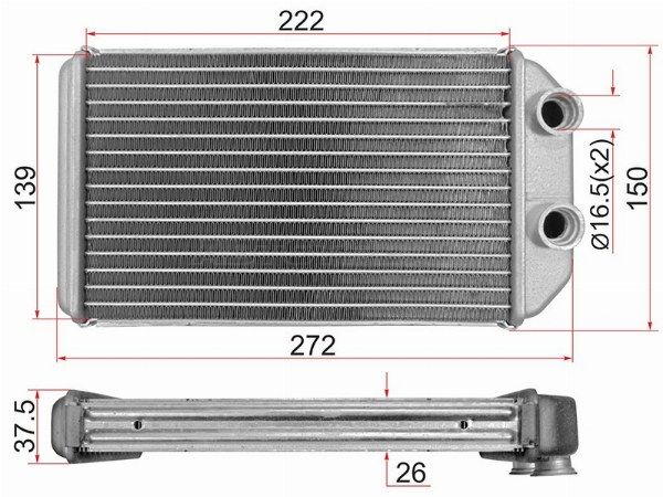 Радиатор отопителя салона, печка Toyota Carina ed