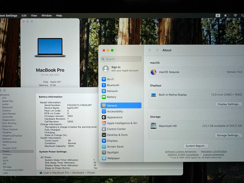 13.3' Apple MacBook Pro M2 2022 Space Grey  8GB RAM/256GB SSD/Бат 100%