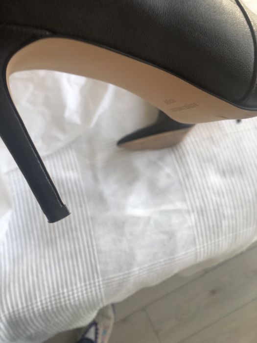 Cizme piele, marimea 38, maro - visiniu