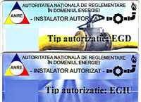 Ofer legitimatie: EGD si EGIU - Instalator Gaze, autorizat A.N.R.E.