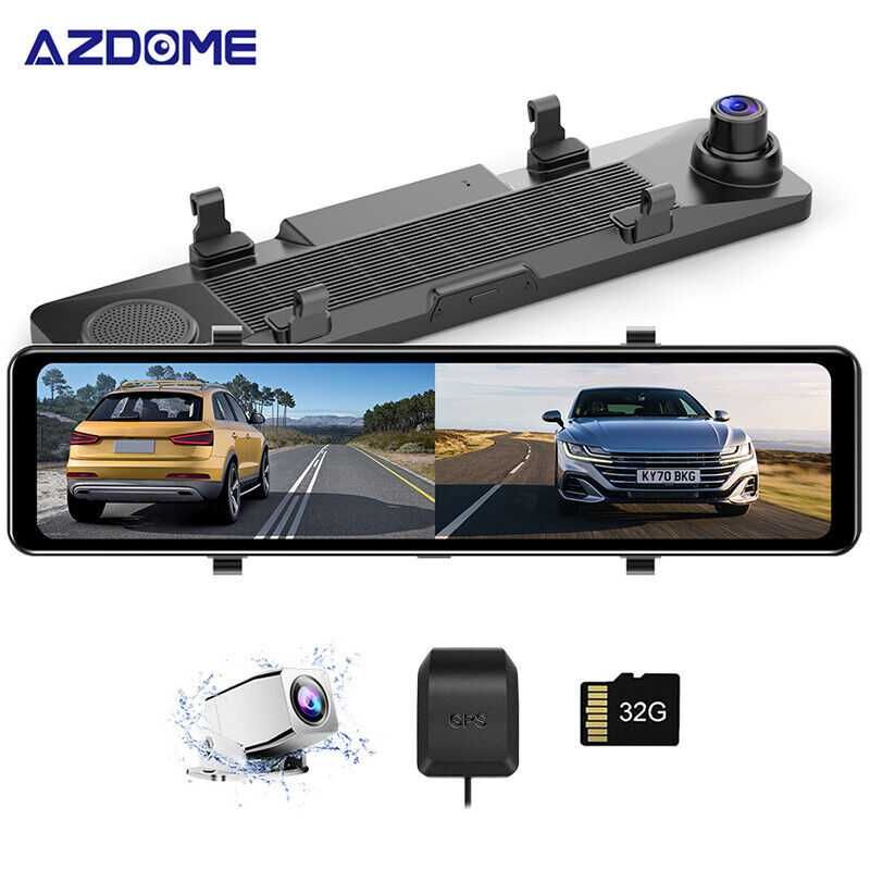 Висок клас нов видеорегистратор AZDOME с две камери, тъчскрийн и GPS