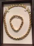 Set lant si bratara argint 925 placat cu aur