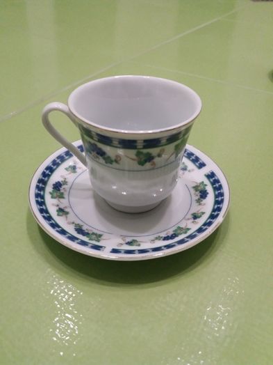Порцеланов сервиз за кафе Tao Hui -FINE PORCELAIN, 6 бр., Антика 80-те