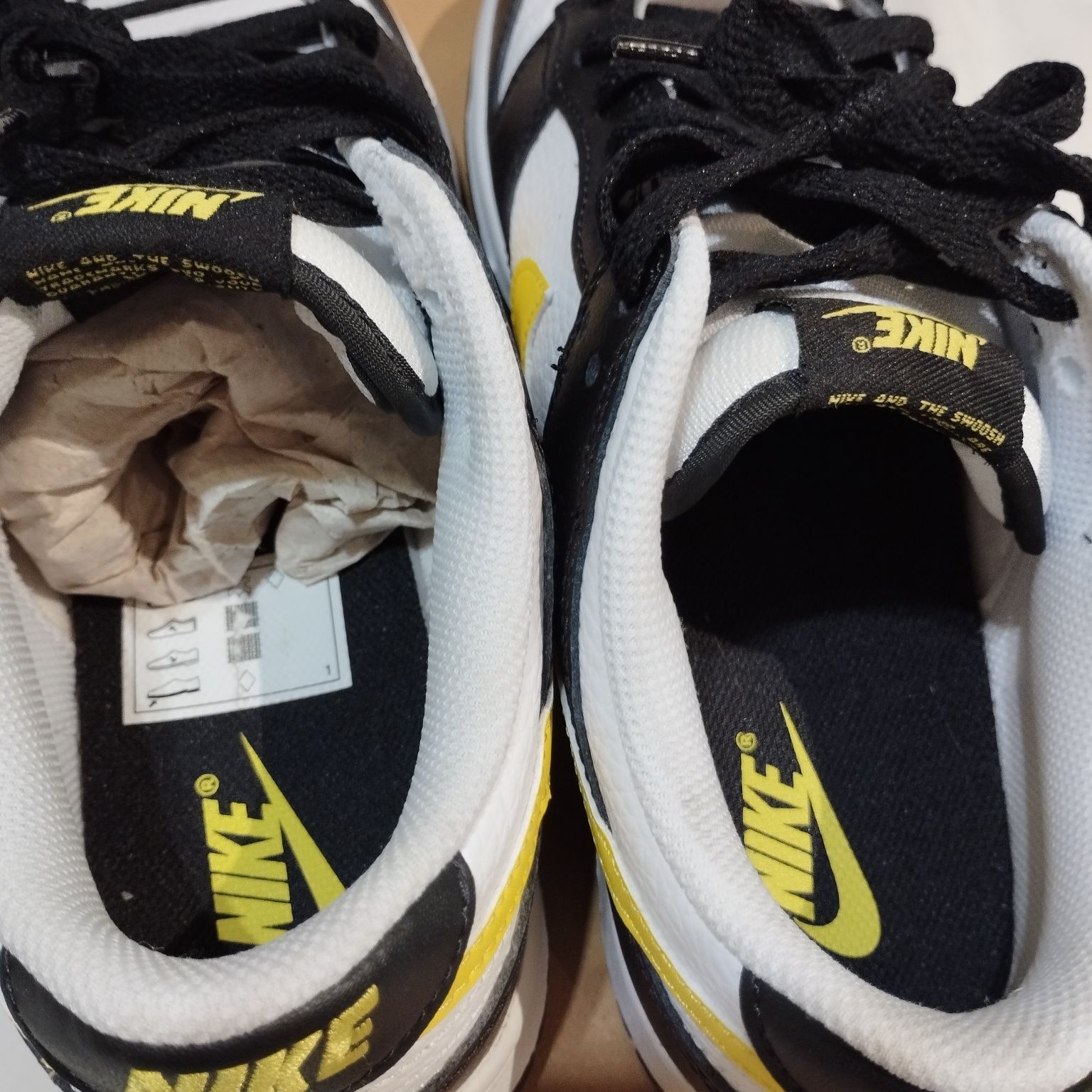 Nike Dunk Low Black Opti Yellow, 42