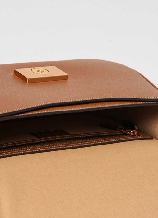 KATE SPADE - Кожена чанта Katy, Канелено кафяво