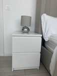 Set de 2 noptiere/Comode Ikea Malm 2 sertare, alb, 40x55 cm