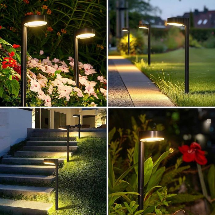 Комплект от 8 соларни LED лампи за градина, водоустойчиви