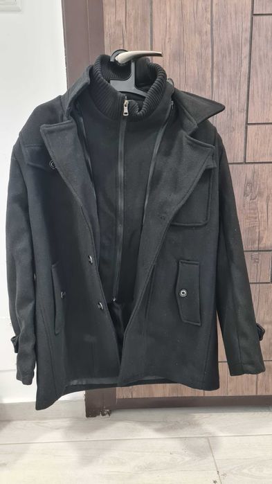 Ново черно мъжко палто / яке, размер М