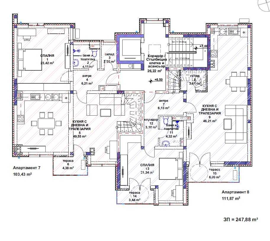 Продава се Двустаен апартамент в Габрово, Център - 74 кв.м за 1000 €/кв.м - Снимка #2