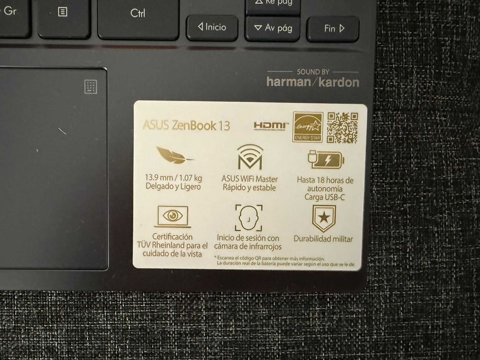 Laptop Asus Zenbook 13 UX325E , 512 GB SSD , I5-1135G7