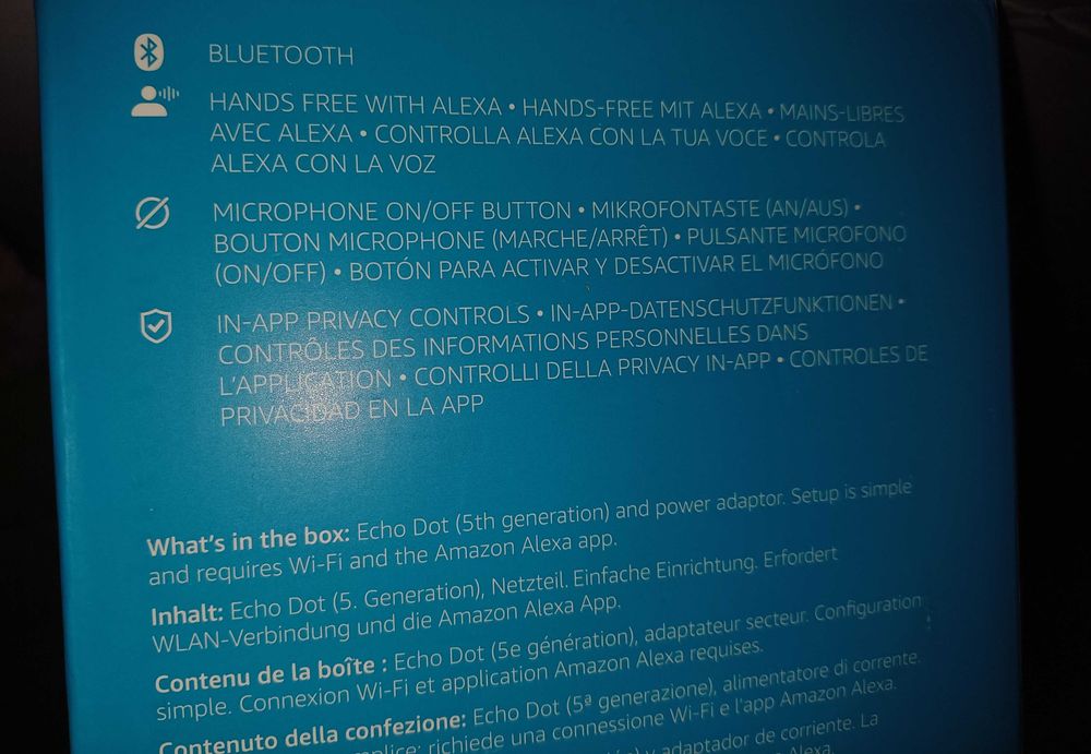 Смарт колона Echo Dot 5, Гласов контрол Alexa, Wi-Fi, Bluetooth, черна