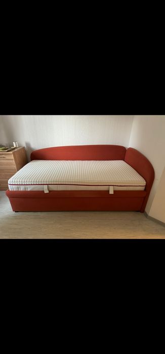 Pat dormitor tapitat o persoana import Germania