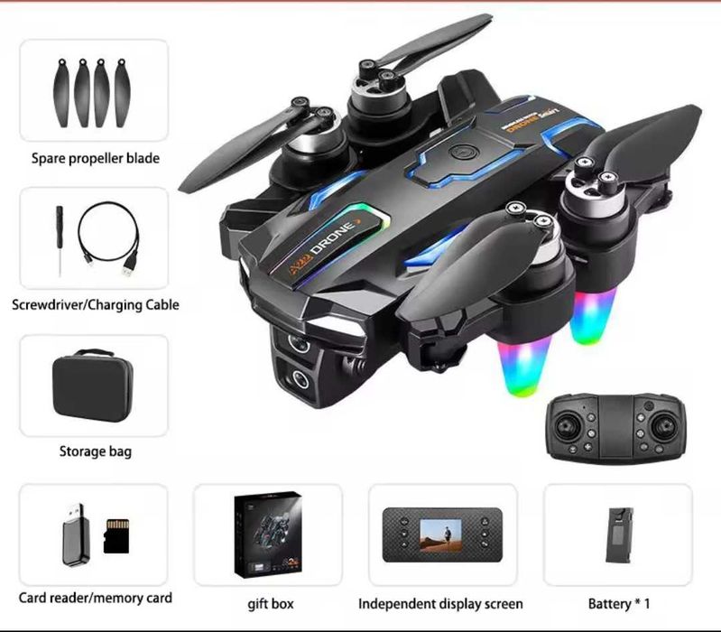 Drona A22 cu telecomanda si display. 2 baterii. Noua la cutie