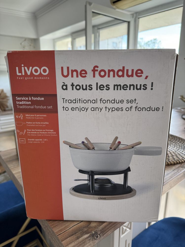 Fondue set NOU alb 2,6L