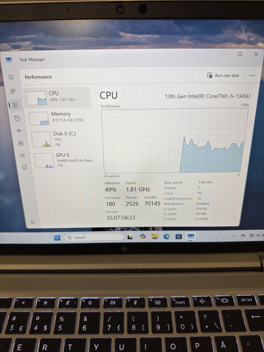 Laptop Hp Elitebook 640 G10 I5 13th 16Gb 256Gb NVMe