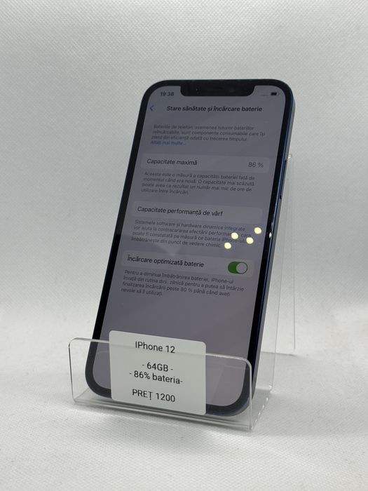 Magazin Vindem: Iphone 12, 64GB, 86% bateria