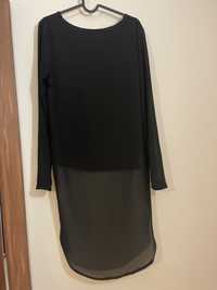 Черна блуза с различна дължина