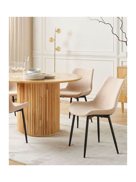 Set 2 scaune dining Bej, Beliani