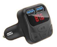 FM Трансмитер Bluetooth Х25 MP3 2xUSB, microSD card slot, Черен