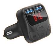 FM Трансмитер Bluetooth Х25 MP3 2xUSB, microSD card slot, Черен